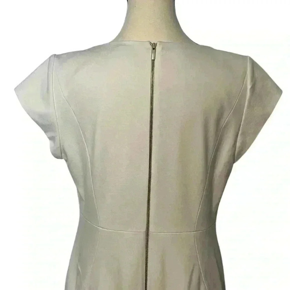 Classiques Entier Women’s size 12 White Pencil Dress. Cap sleeve. Double zip - Picture 5 of 15